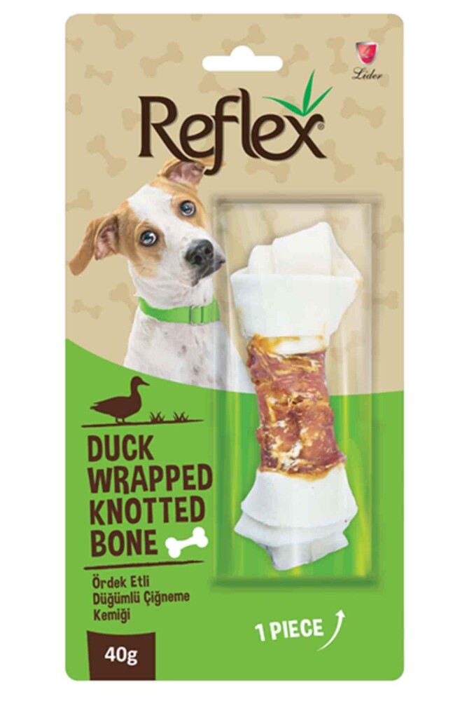 Reflex Ördek Eti Sargılı Düğümlü Köpek Çiğneme Kemiği 40 GR | SRC: Barcode: 8698995029964